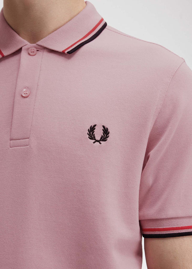 Fred Perry Poloshirts  Twin tipped fred perry shirt - chalky pink washed red black 