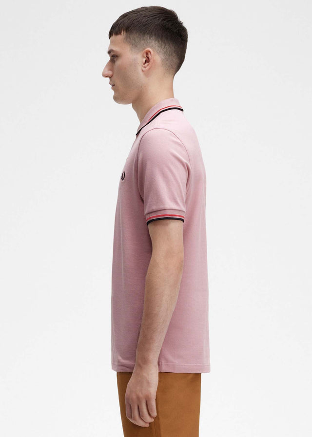 Fred Perry Poloshirts  Twin tipped fred perry shirt - chalky pink washed red black 