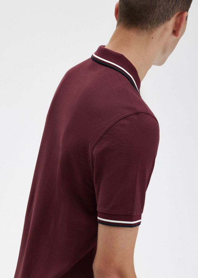 Fred Perry Poloshirts  Twin tipped fred perry shirt - oxblood ecru black 