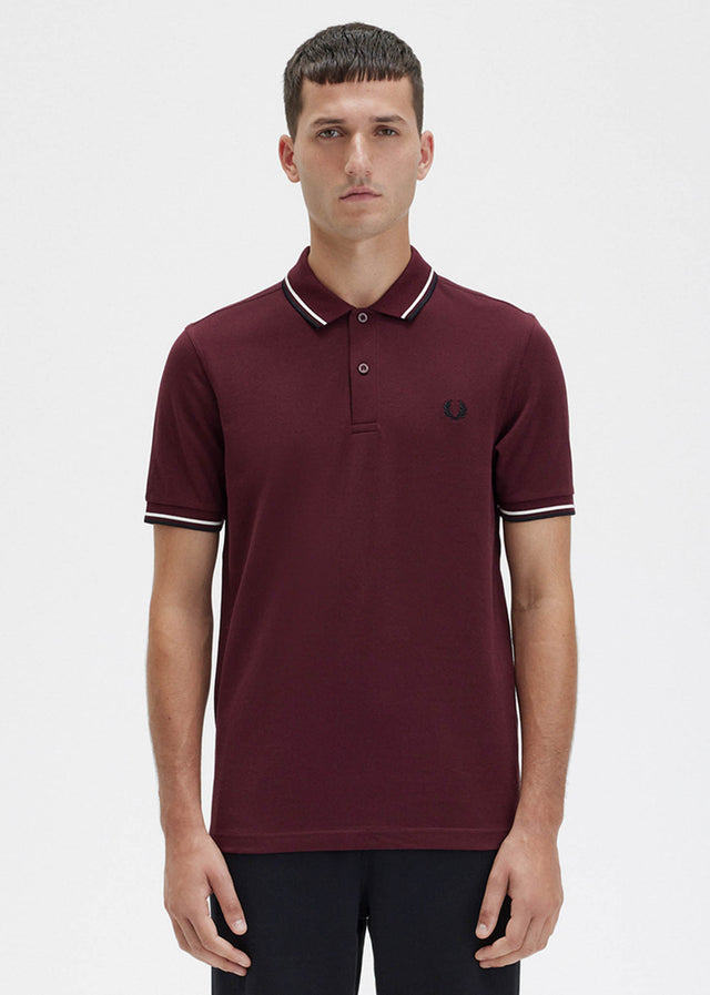 Fred Perry Poloshirts  Twin tipped fred perry shirt - oxblood ecru black 