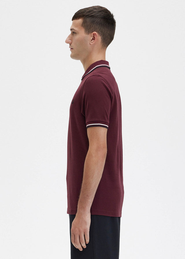 Fred Perry Poloshirts  Twin tipped fred perry shirt - oxblood ecru black 