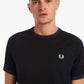 Fred Perry T-shirts  Panelled taped t-shirt - black 