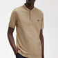 Fred Perry Polo's  Bomber collar polo shirt - warm stone 
