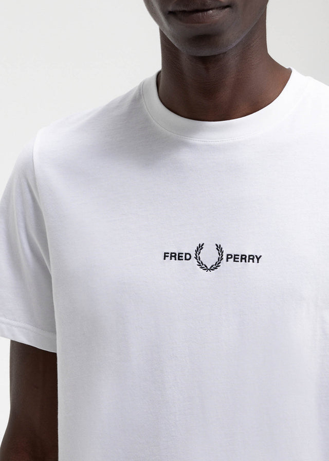 Fred Perry T-Shirts  Embroidered t-shirt - white 