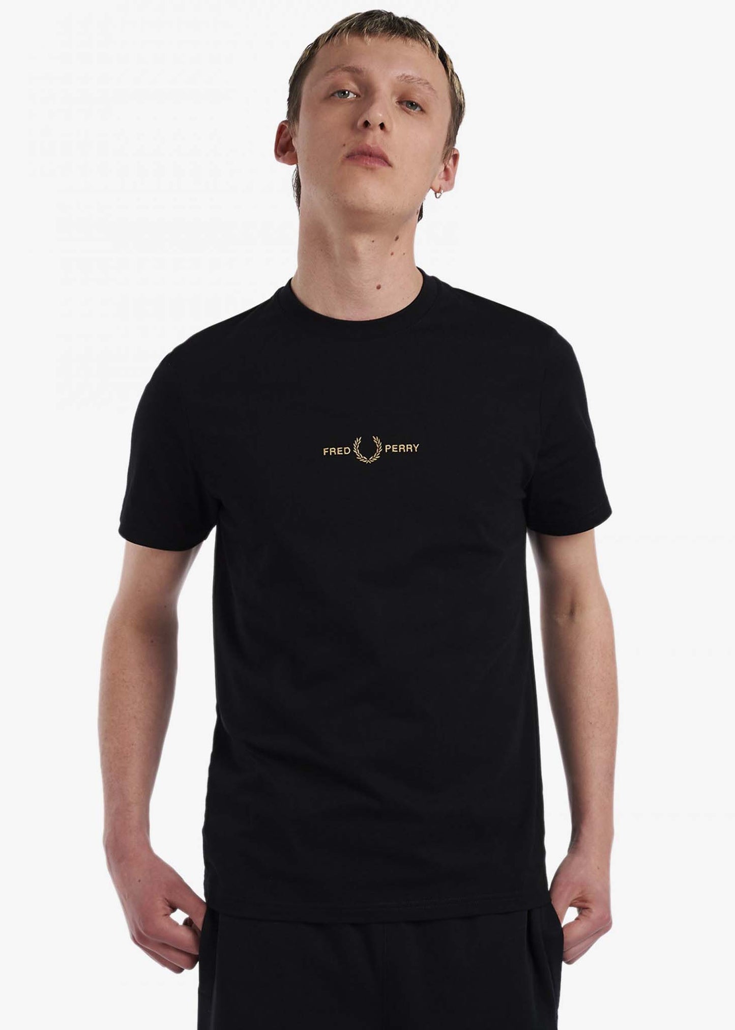 Fred Perry T-shirts  Embroidered t-shirt - black 