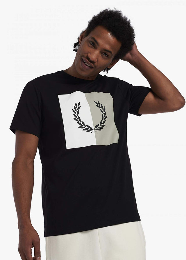 Fred Perry T-Shirts  Laurel wreath graphic t-shirt - black 