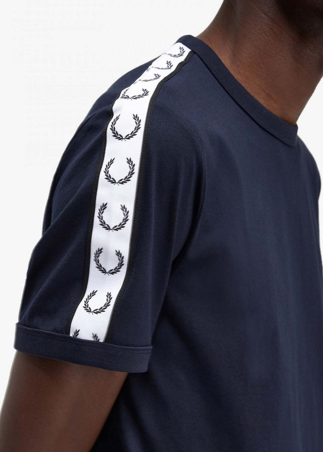 Fred Perry T-Shirts  Taped ringer t-shirt - navy 