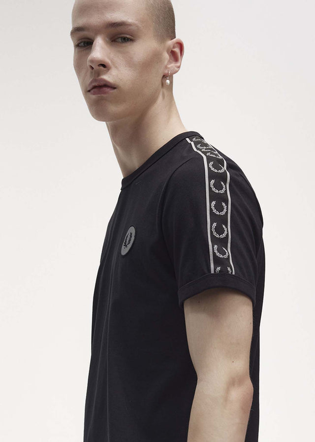 Fred Perry T-Shirts  Reflective detail ringer tee - black reflective 