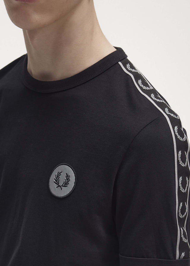 Fred Perry T-Shirts  Reflective detail ringer tee - black reflective 