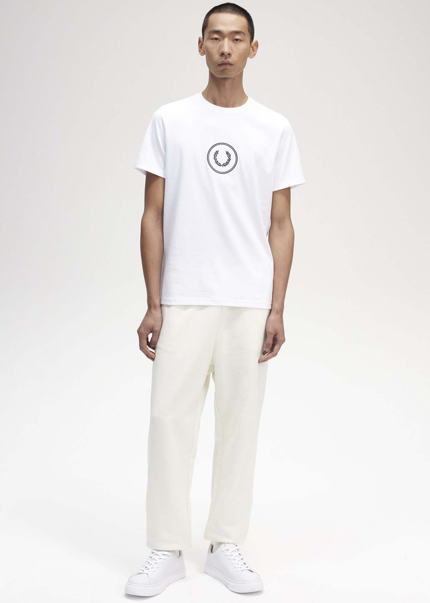 Fred Perry T-shirts  Circle branding t-shirt - white 