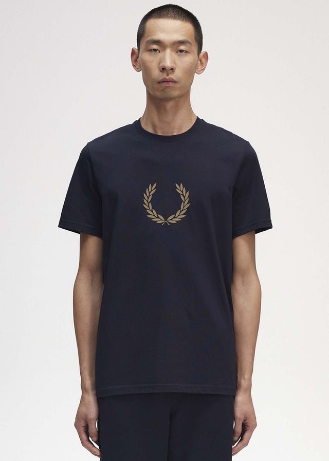 Fred Perry T-Shirts  Laurel wreath graphic t-shirt - navy 