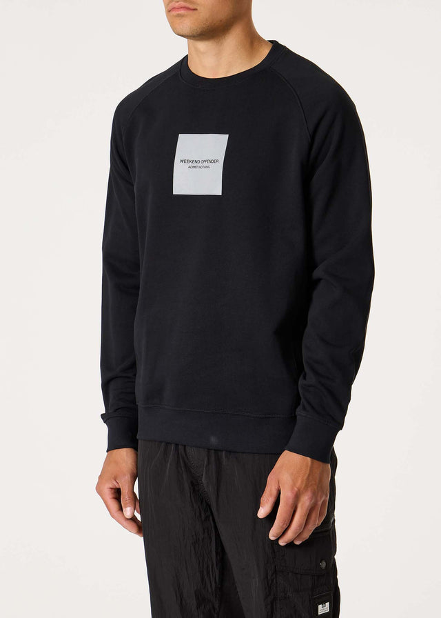 Weekend Offender Pullover  WOAN reflective sweat - black 