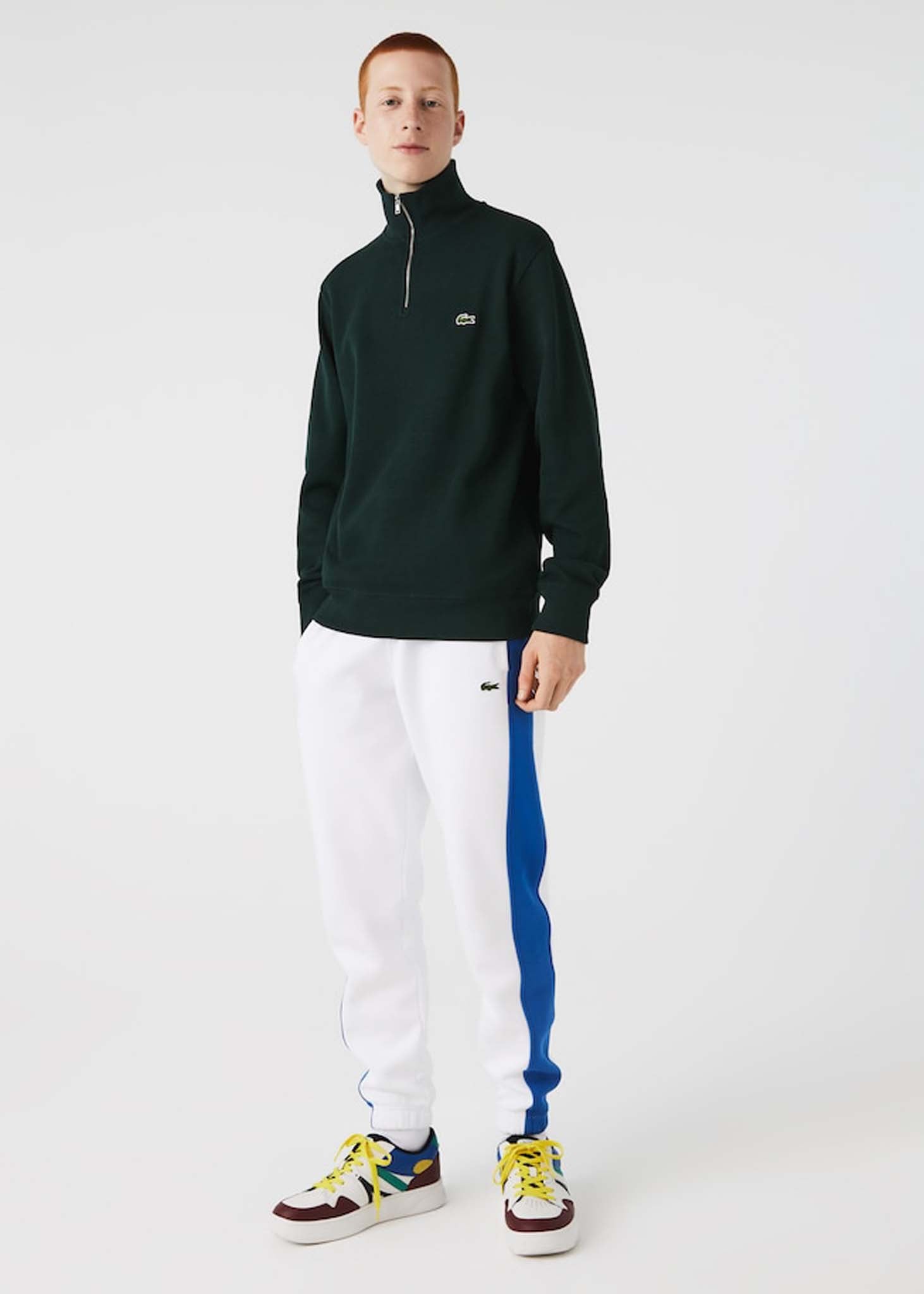 Lacoste Truien  Sweater half zip - sinople 