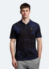 Lyle & Scott Polo's  Erosion print polo shirt - navy 