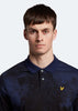 Lyle & Scott Polo's  Erosion print polo shirt - navy 