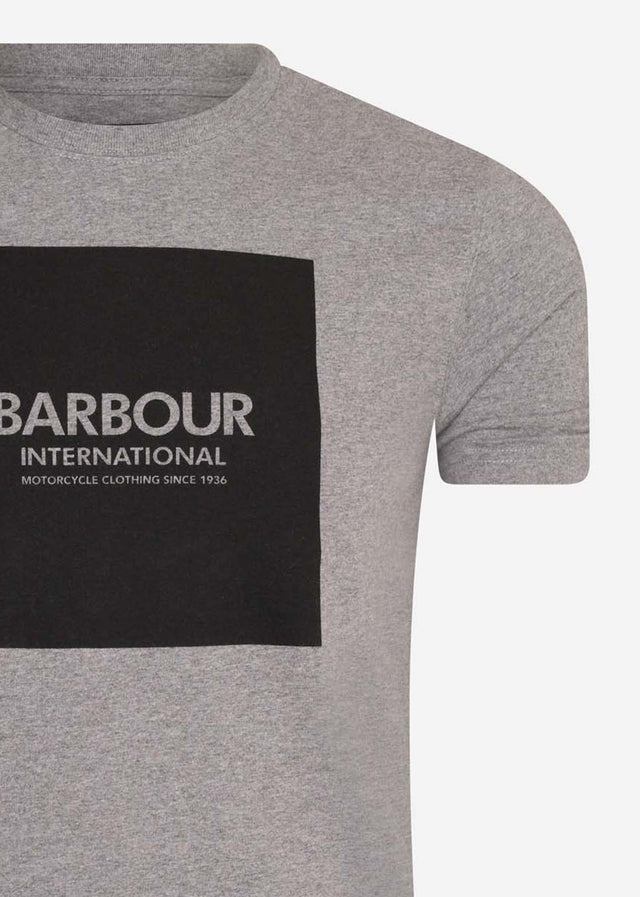 Barbour International T-Shirts  Block tee - anthracite marl 