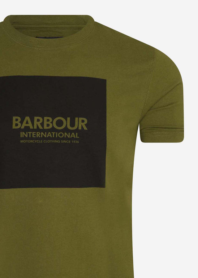 Barbour International T-Shirts  Block tee - vintage green 