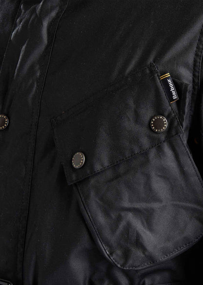 Barbour International Jassen  Slim international wax jacket - black 