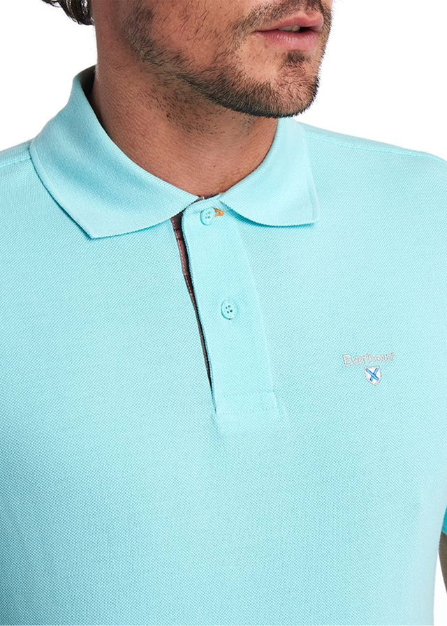 Barbour Poloshirts  Tartan pique polo - aqua marine 