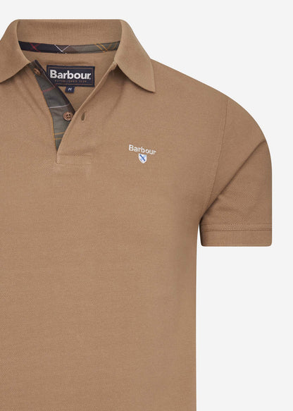 Barbour Polo's  Tartan pique polo - sandstone 