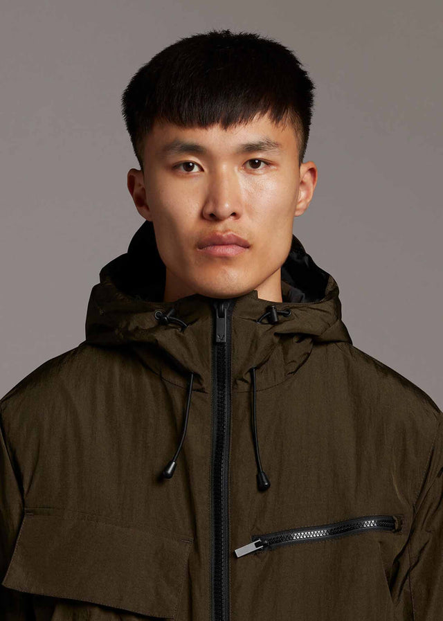 Lyle & Scott Jacken  Wadded dual pocket jacket with face guard - olive 