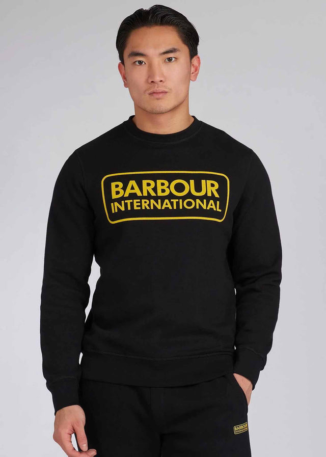 Barbour International Pullover  Large logo sweat - black 