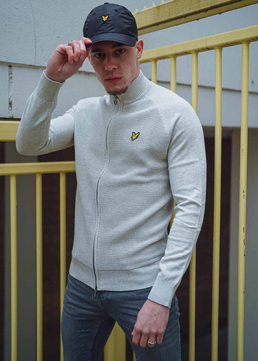 Lyle & Scott Vesten  Knitted zip through - light grey marl 