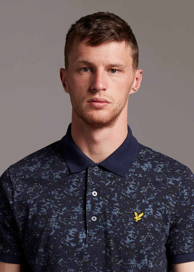 Lyle & Scott Poloshirts  Earth camo polo shirt - dark navy 