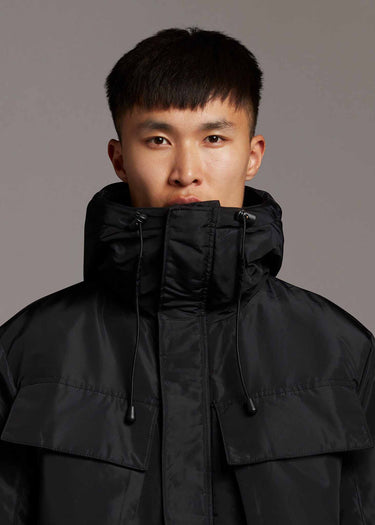 Lyle & Scott Jassen  Longline dual pocket parka - jet black 