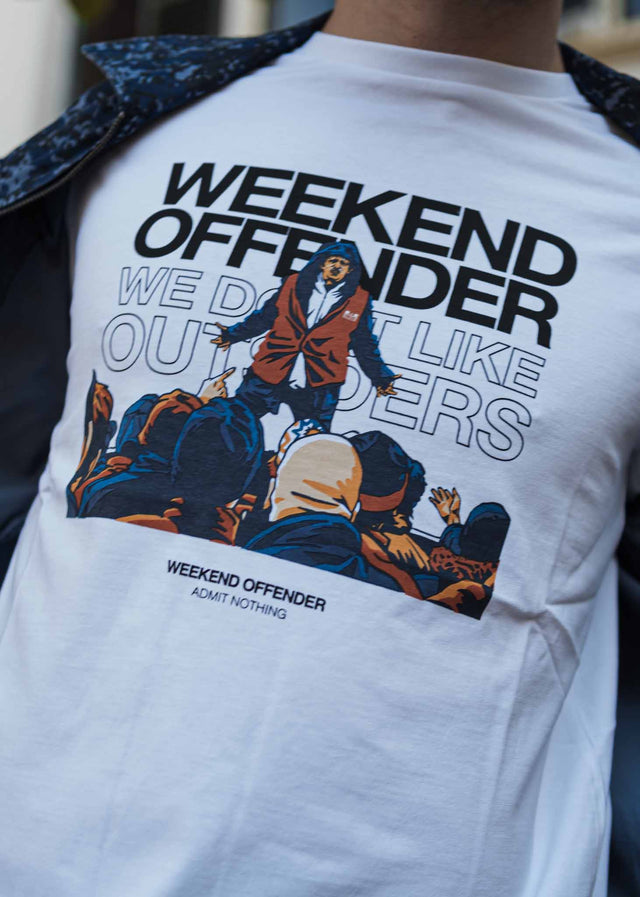 Weekend Offender T-Shirts  Bovver - white 