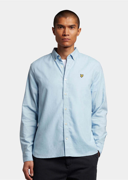 Lyle & Scott Overhemden  Cotton linen shirt - light blue 