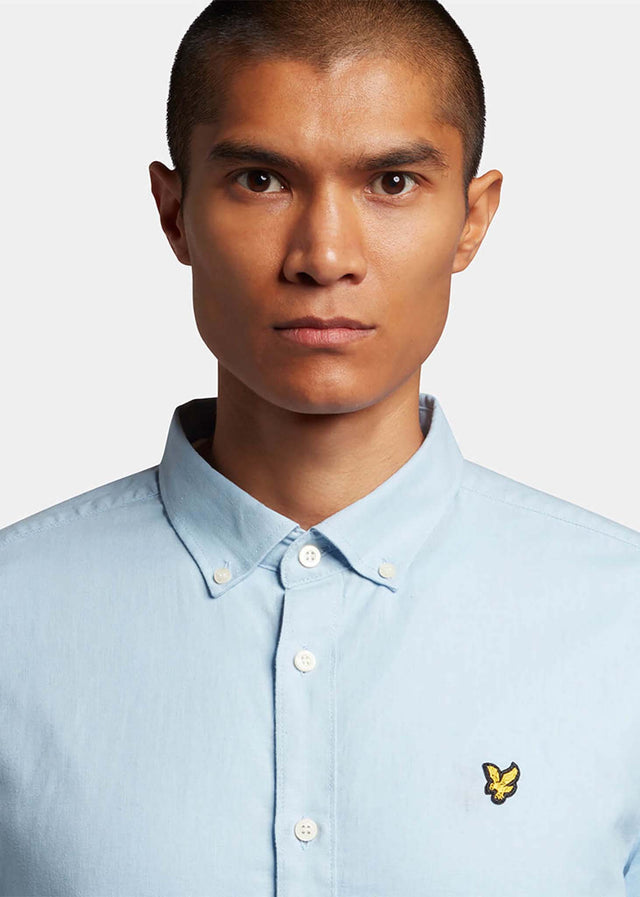 Lyle & Scott Hemden  Cotton linen shirt - light blue 