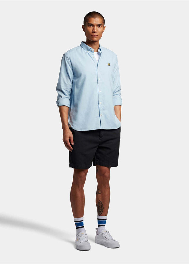 Lyle & Scott Hemden  Cotton linen shirt - light blue 