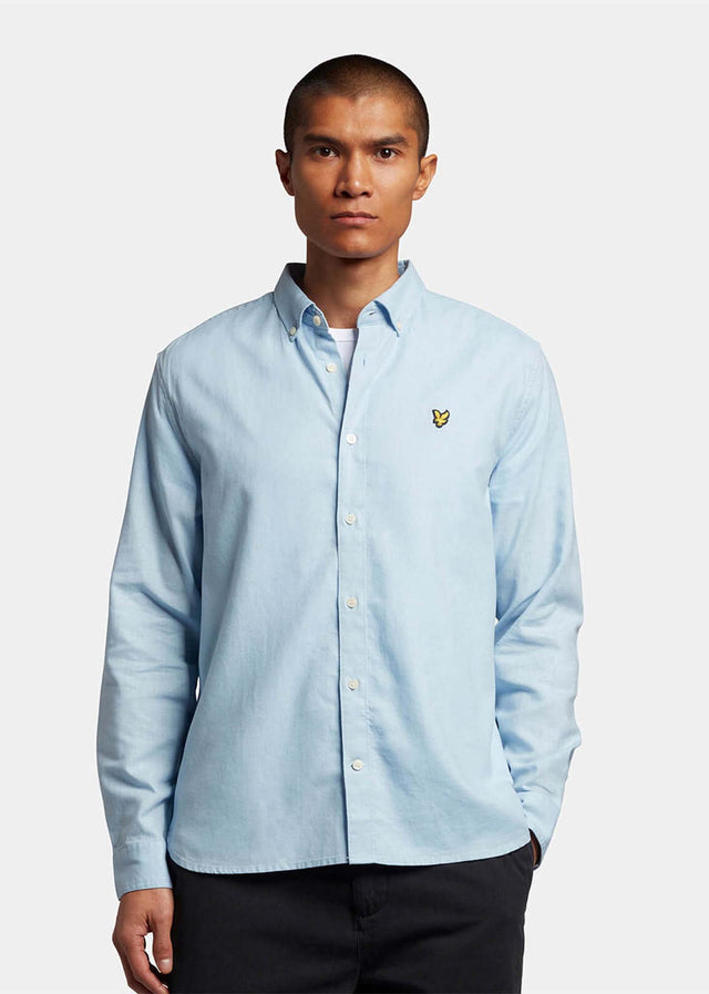 Lyle & Scott Hemden  Cotton linen shirt - light blue 