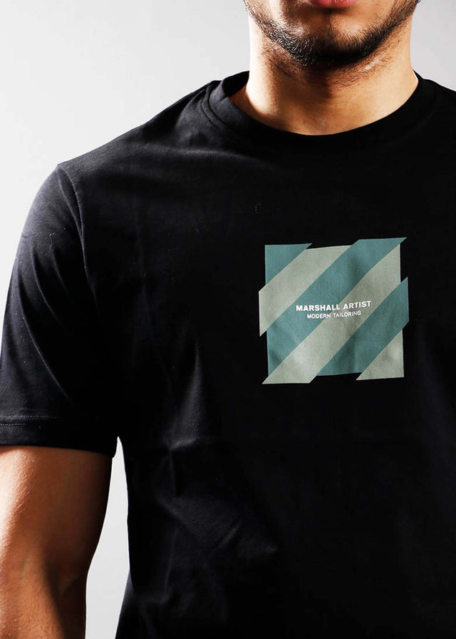 Marshall Artist T-Shirts  Chevron box logo t-shirt - black 