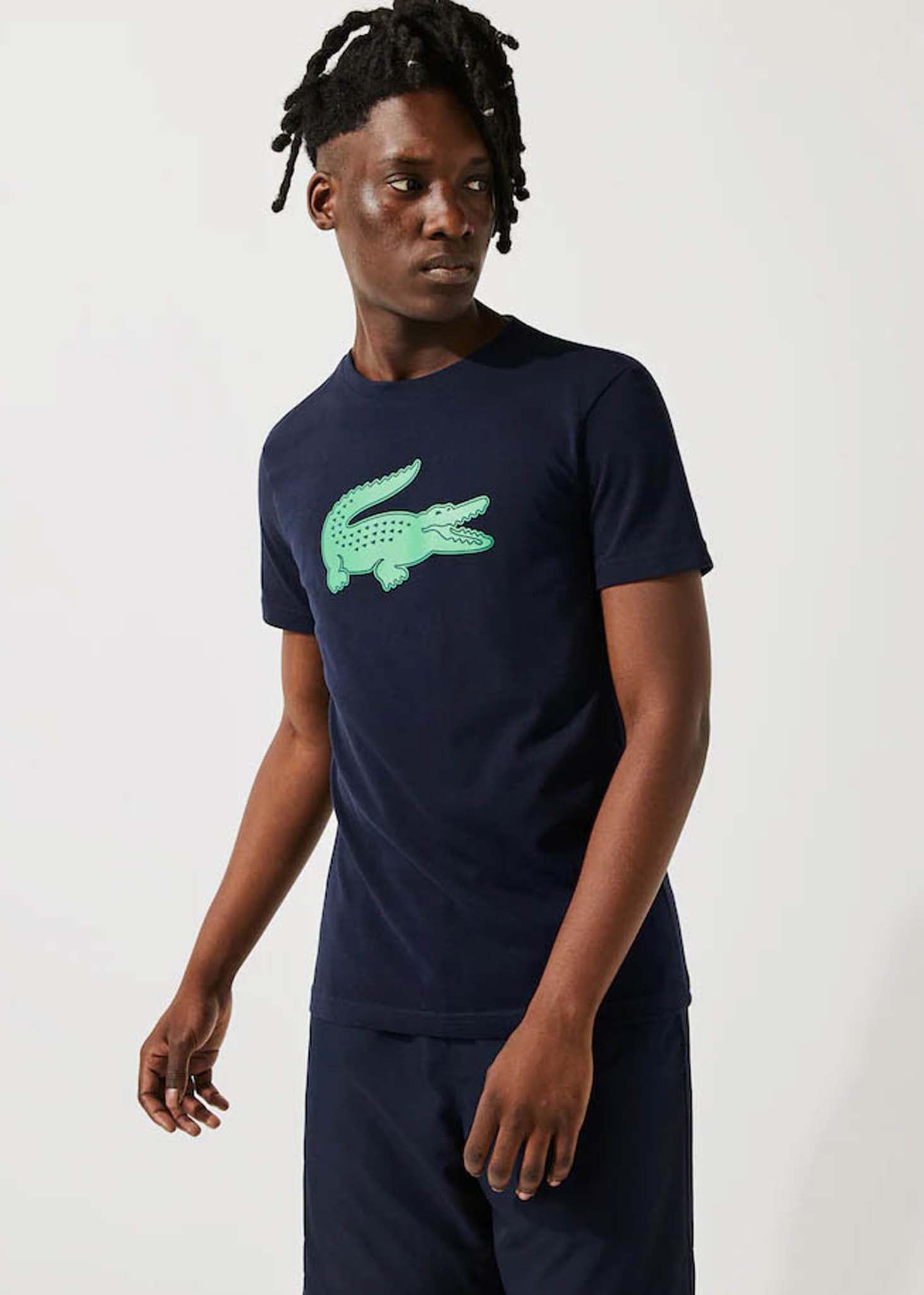 Lacoste T-shirts  Printed t-shirt - navy blue clover green 