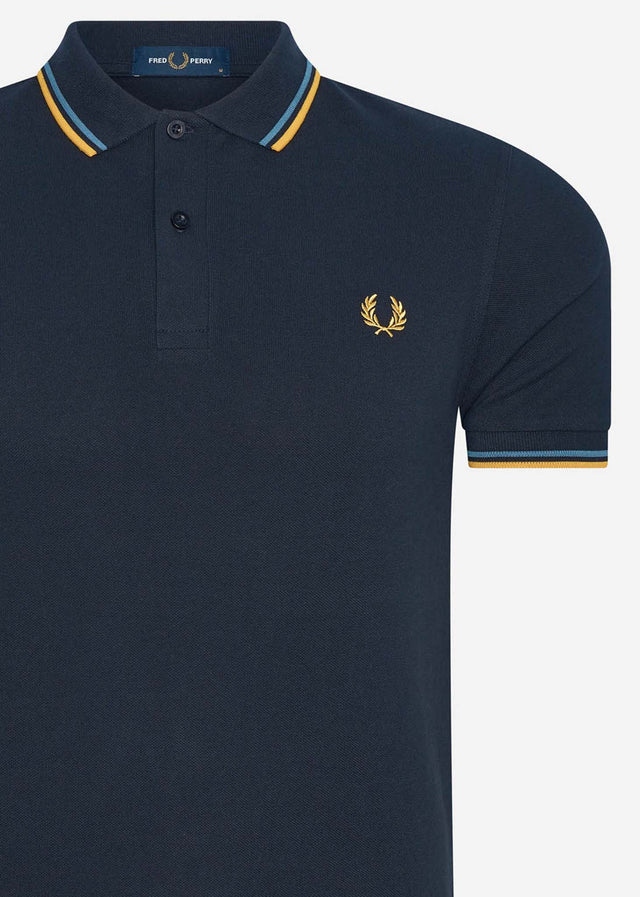 Fred Perry Poloshirts  Twin tipped fred perry shirt - navy ash blue gold 