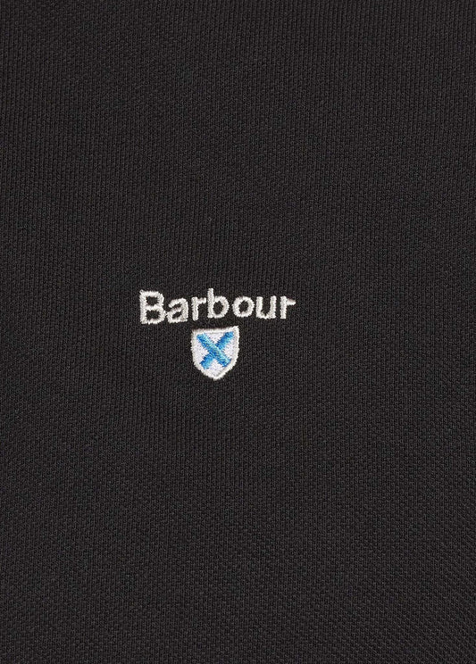 Barbour Polo's  Barbour tartan pique polo - black 