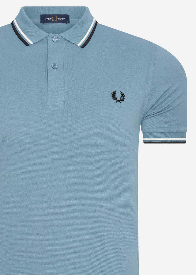 Fred Perry Poloshirts  Twin tipped fred perry shirt - ash blue snow black 