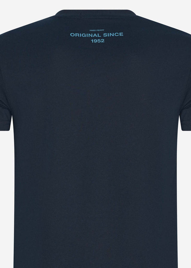 Fred Perry T-Shirts  Glitched graphic t-shirt - navy 