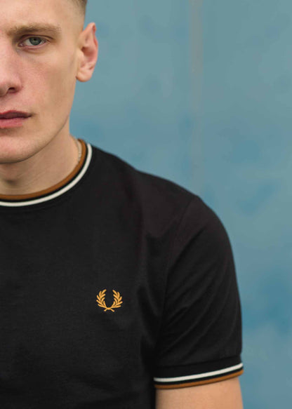 Fred Perry T-shirts  Twin tipped t-shirt - black 