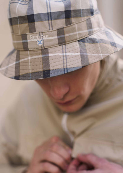 Barbour Bucket Hats  Tartan bucket hat - amble sand 