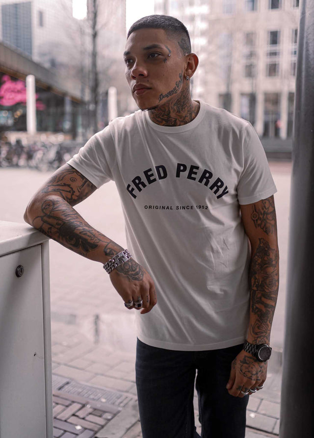 Fred Perry T-Shirts  Arch branded t-shirt - snow white 