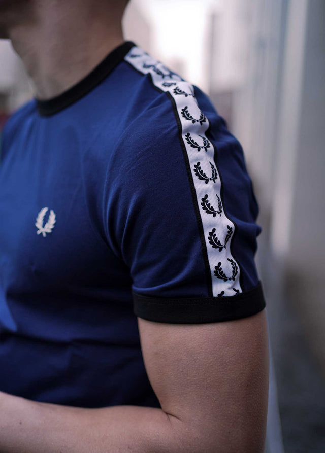 Fred Perry T-Shirts  Taped ringer t-shirt - french navy 