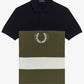 Fred Perry Polo's  Printed colour block poloshirt - navy 