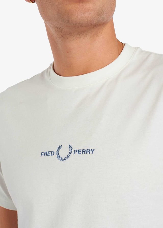 Fred Perry T-Shirts  Embroidered t-shirt - snow white 