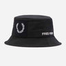 Fred Perry Bucket Hats  Laurel wreath branded bucket hat - black 