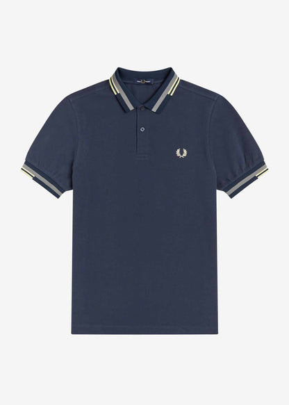 Fred Perry Polo's  Abstract tipped polo shirt - dark airforce 