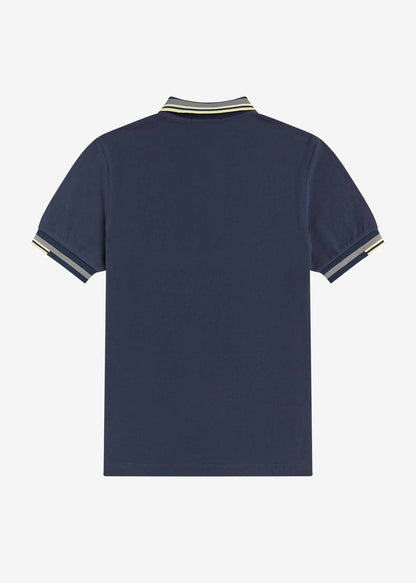 Fred Perry Polo's  Abstract tipped polo shirt - dark airforce 