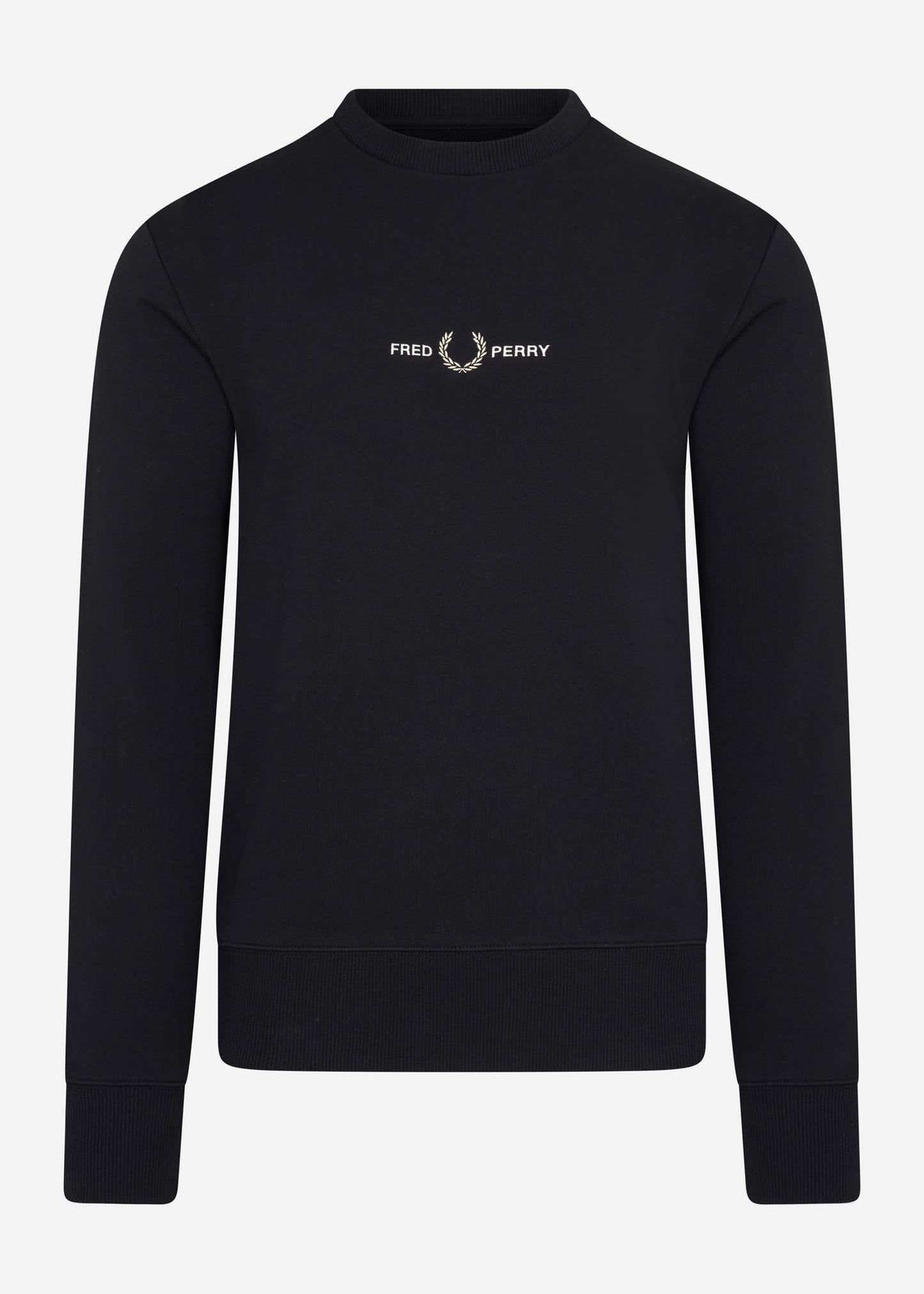 Fred Perry Truien  Embroidered sweatshirt - black 